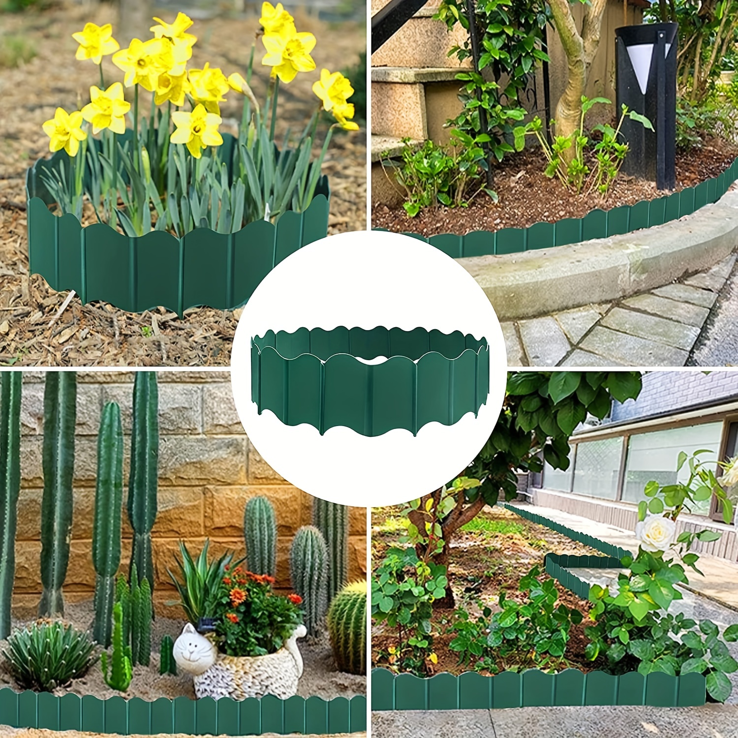 10pcs outdoor garden vegetable fence landscape edging border for lawn partition soil retaining garden decoration