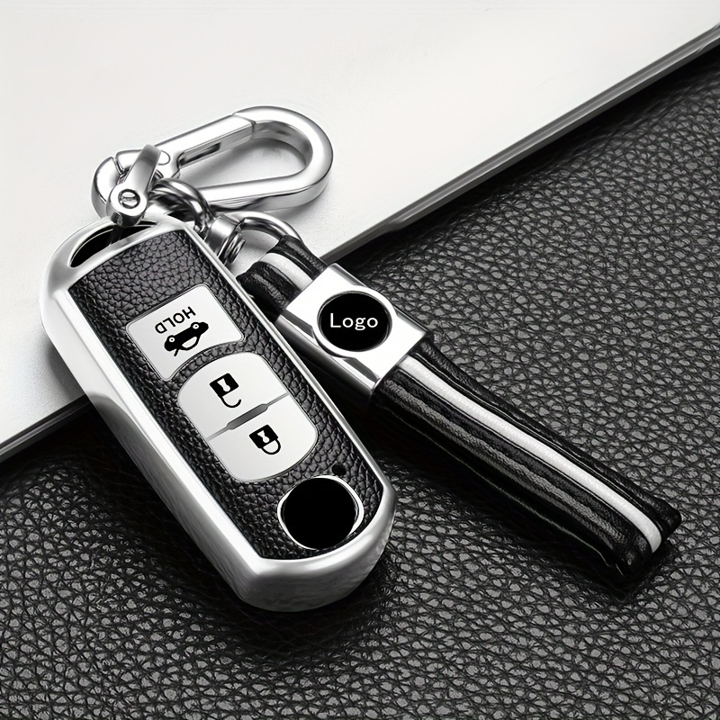 Key Fob Case Cover Protector Keychain Leather Key Holder - Temu