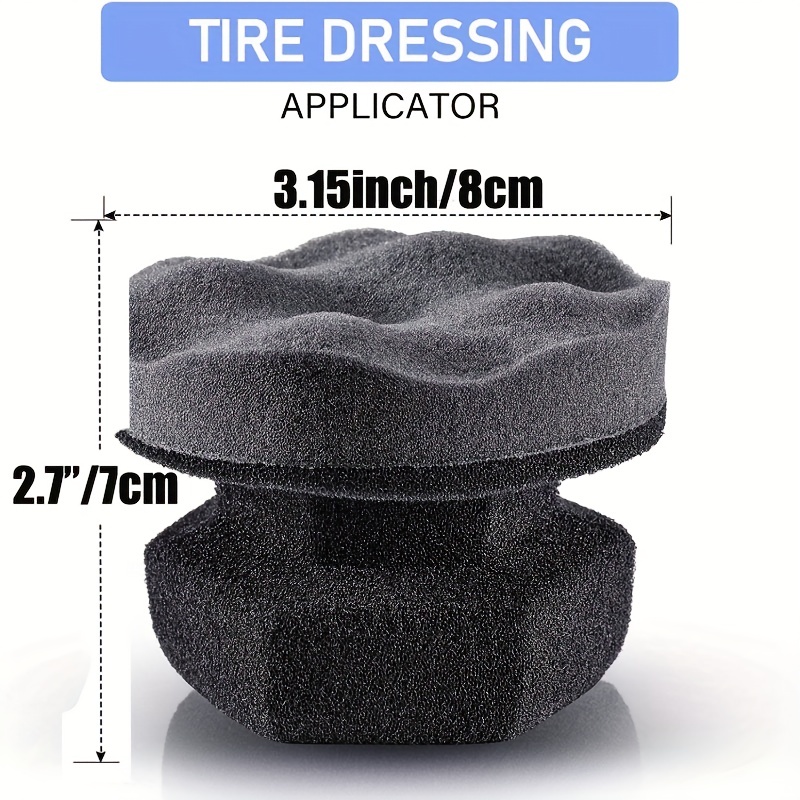 Large Tire Shine Applicator Pad Durable Reusable Hex-Grip Tire