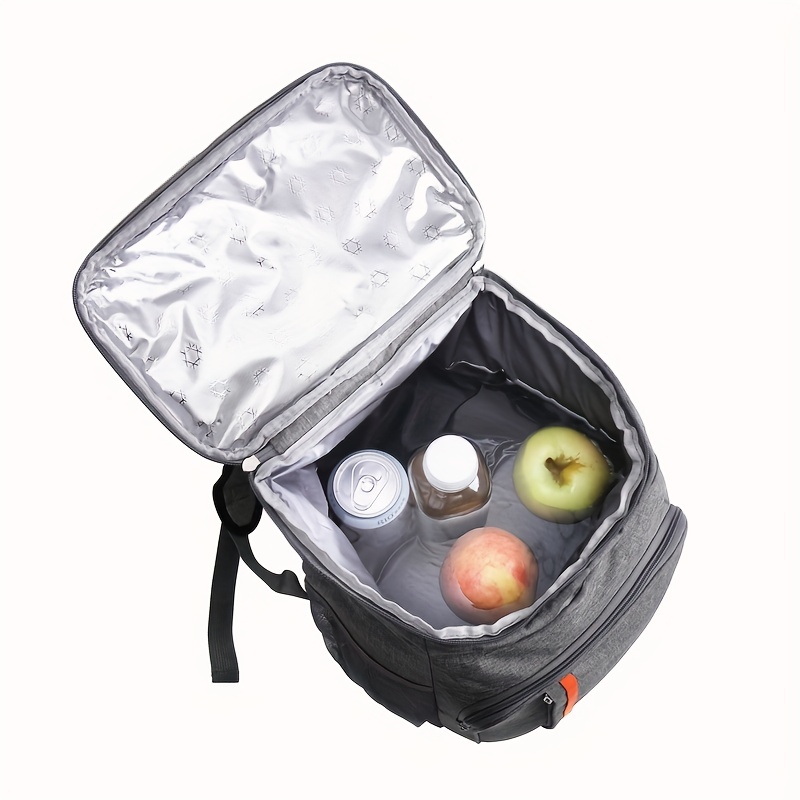 1pc New Large Capacity Insulation Backpack, Meal Bag, Portable Hand Ice Bag,  Outdoor Picnic Bag, Waterproof Bento Bag, Commuter Students Lunch Bag,  Leakproof Backpack, Multifunctional Outdoor Bag