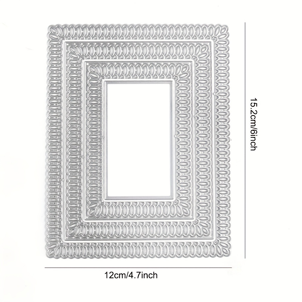 Rectangle Triangle Background Metal Die Cuts,Frame Square Net Card Cutting  Dies Cut Stencils DIY Scrapbooking Album Decorative Embossing Paper Dies  Festival Card Making : : Home