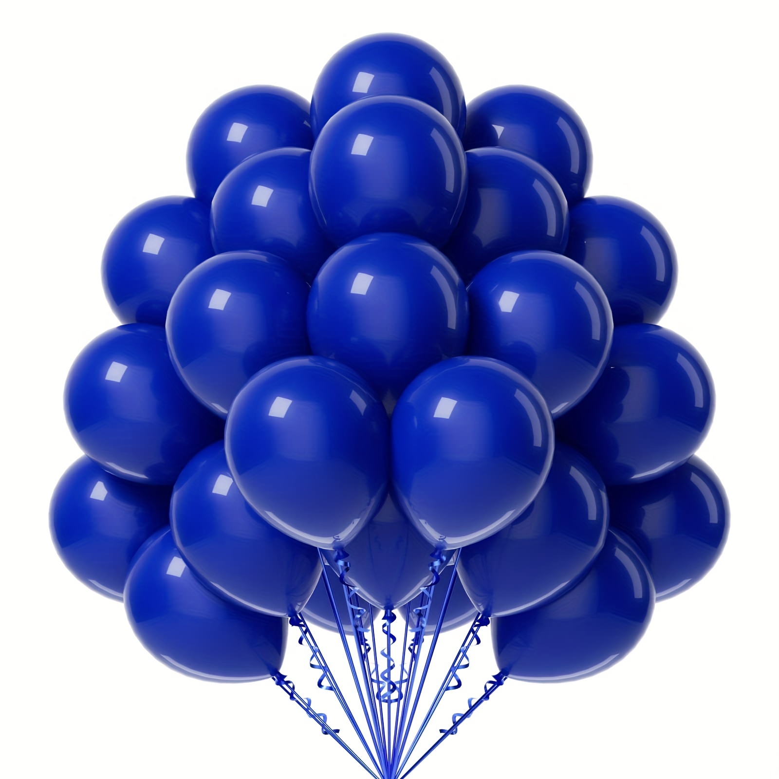Globos de látex para cumpleaños de 60 años, 40 globos de color azul marino  y plateado de feliz cumpleaños de 60 años, globos de decoración de fiesta