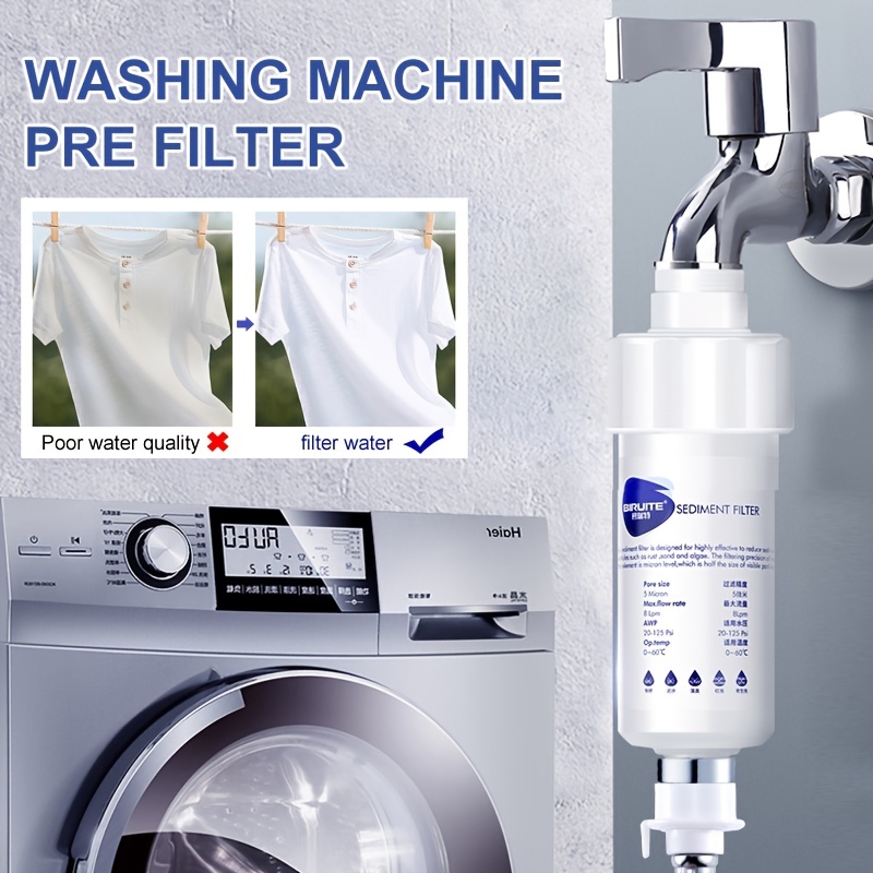 Washing Machine Front Filter Household Water Purifier Shower Washing Machine  Toilet Filter Cartridge Small Front Filter Replaceable Pp Cotton Filter  Cartridge Count Faucet Filter Temu