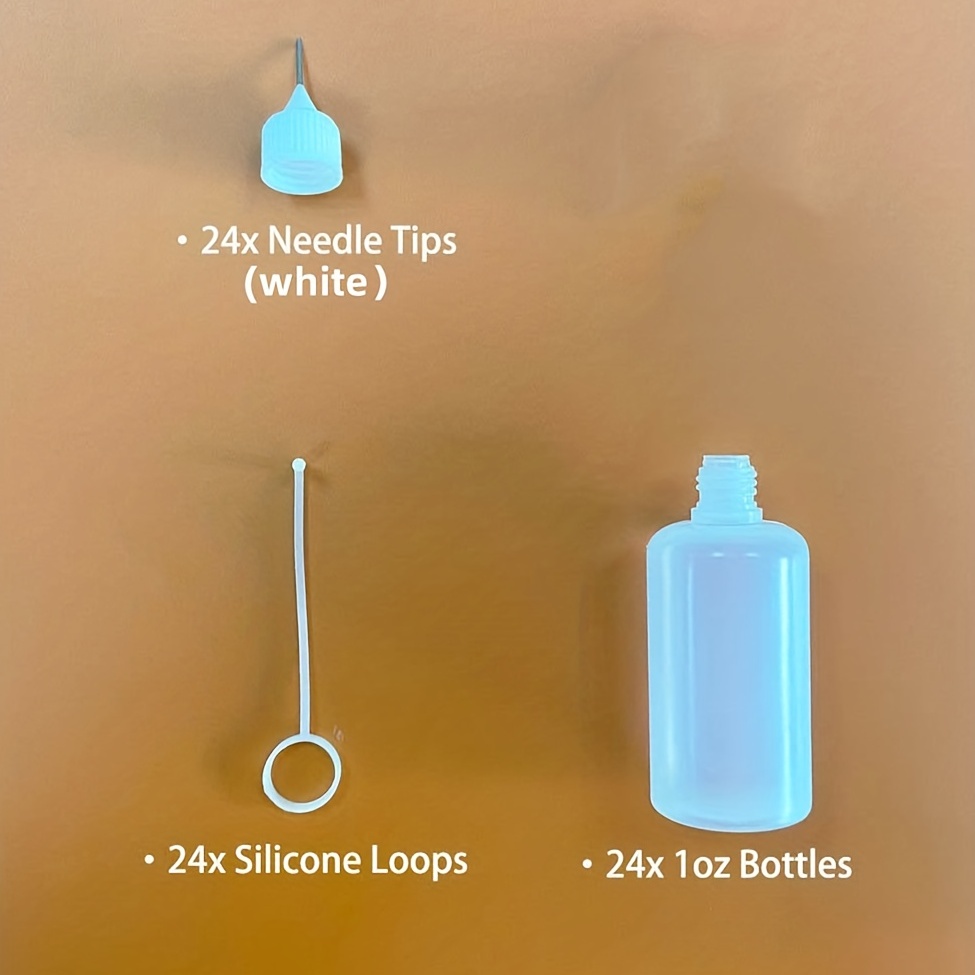 15pcs Precision Tip Applicator Bottles Needle Tip Glue Oil Applicator Bottle  