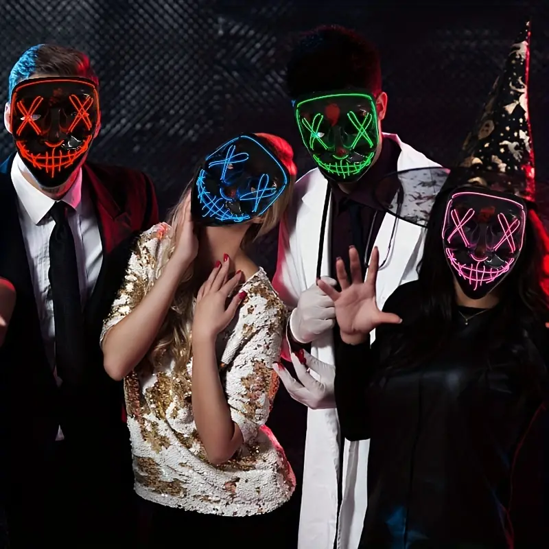 Ghost Led Masque Facial Lumineux Pour Le Costume De - Temu Canada