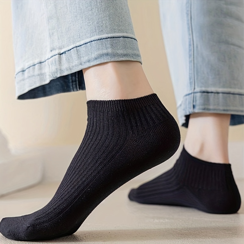 5 Pairs Solid Soft & Lightweight Low Cut Ankle Socks