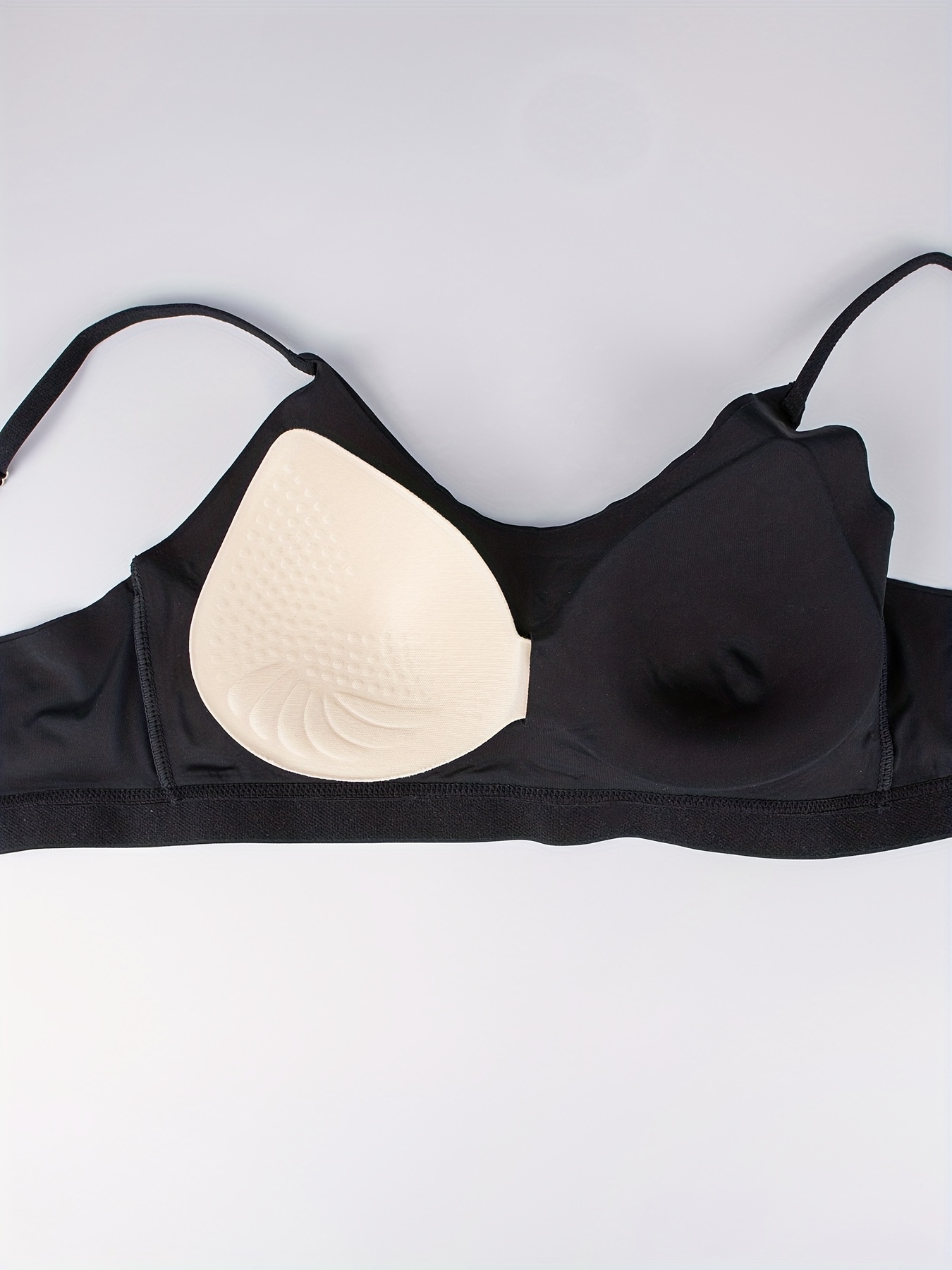 Simple Solid Seamless Bra Comfy Breathable Anti sagging Bra - Temu