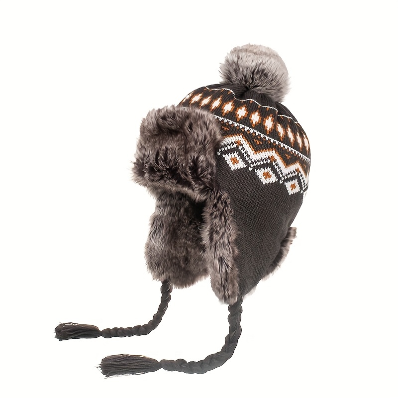 Autumn And Winter Protection Cap Plush Hat Outdoor Autumn And Winter Knit Cap