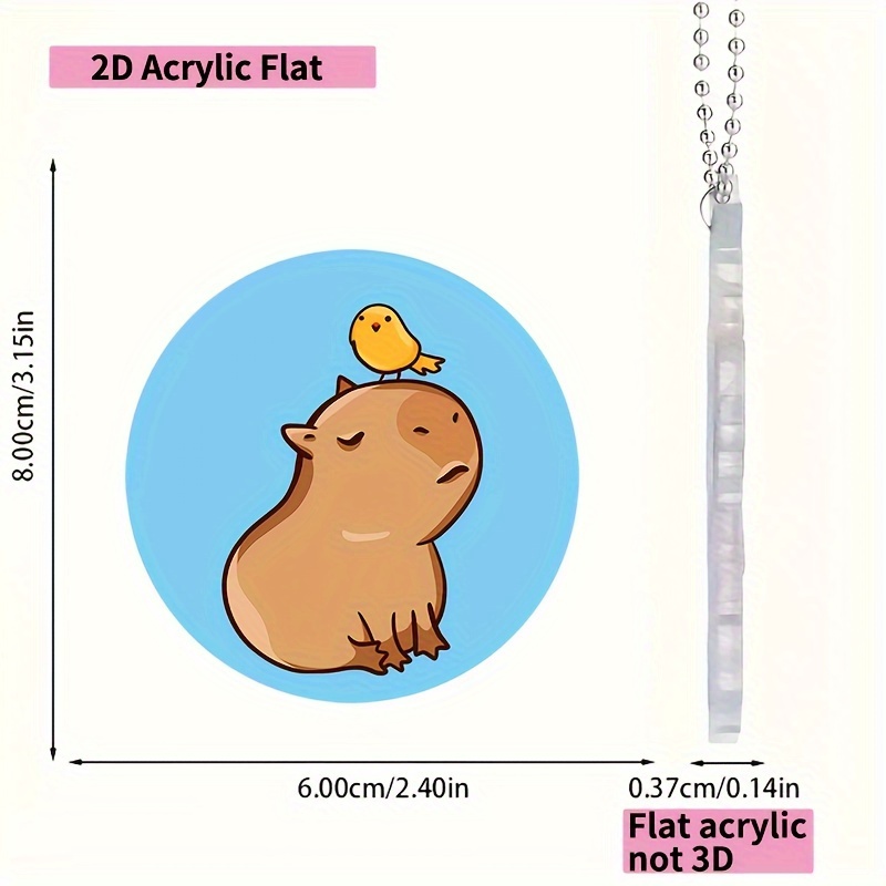 1 Stück Capybara Gelber Vogel Acryl Deko Anhänger - Temu Austria