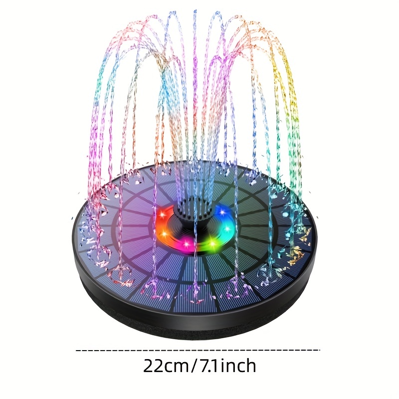 1 Ensemble, Pompe De Fontaine Solaire À LED 5,5 W Avec Lumières Pour Bain D