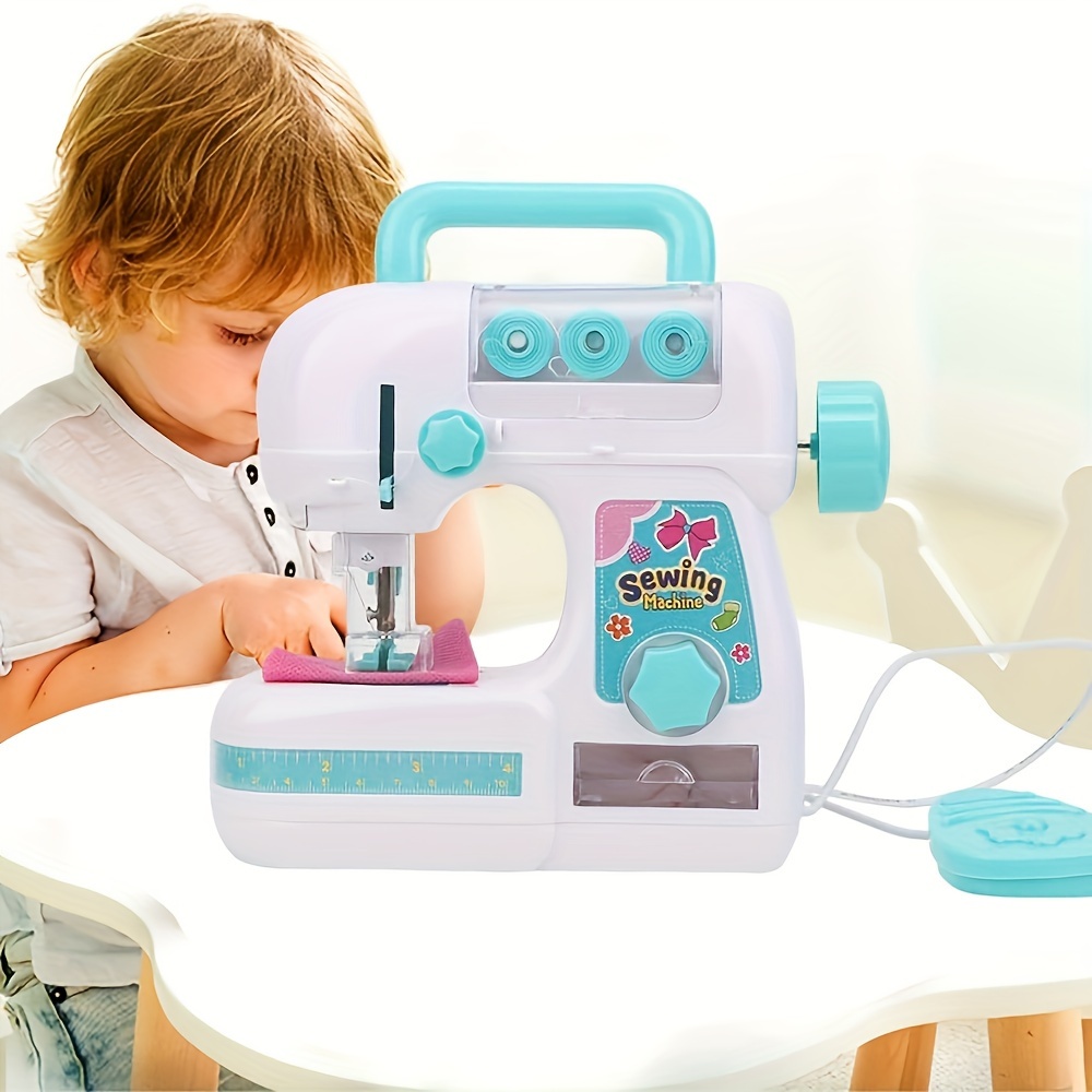 Kid Mini Sewing Machine Toy Electric Simulation DIY Mini Furniture