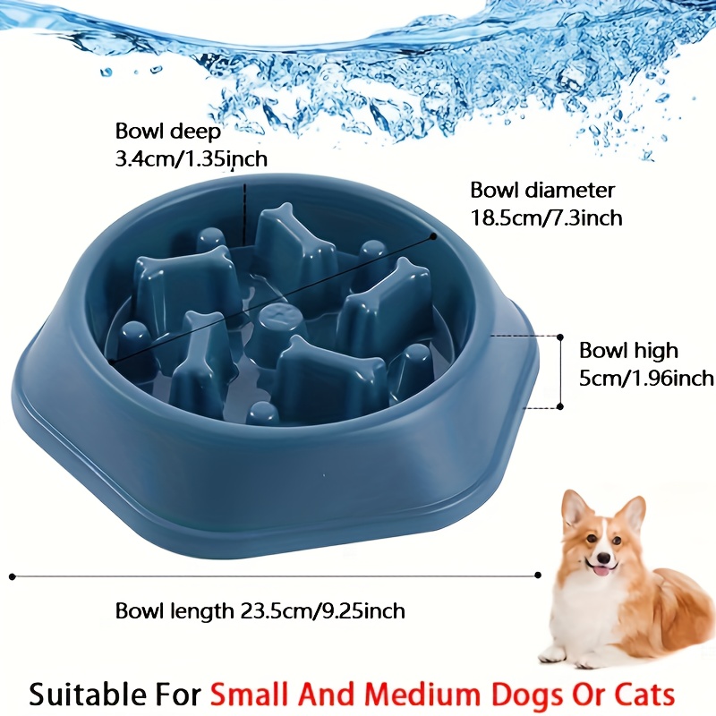 Durable Plastic Dog Slow Feeder Bowl Anti-choking Dog Puzzle Food Bowl  Water Basin For Improved Digestion - Temu