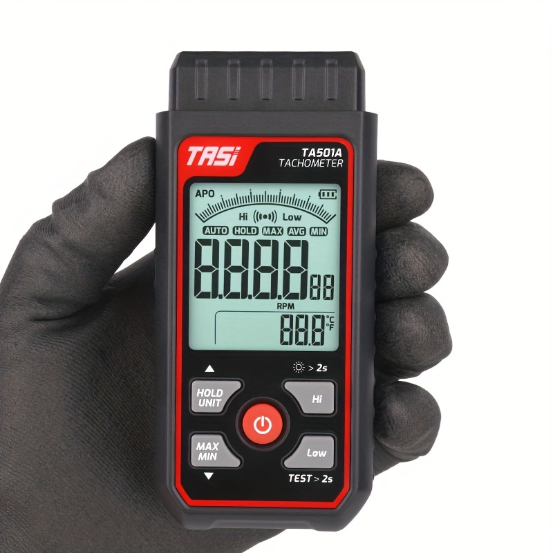 Tbest tachymètre numérique tachymètre numérique portable tachymètre sans  contact testeur de tr/min outil de mètre 