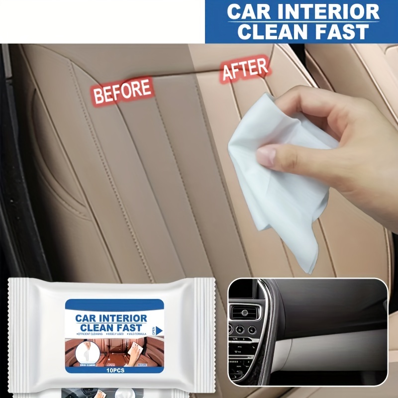 Clean Car Interior Easily With This Multi-functional Wet Towel And Leather  Seat Cleaner - Temu Australia