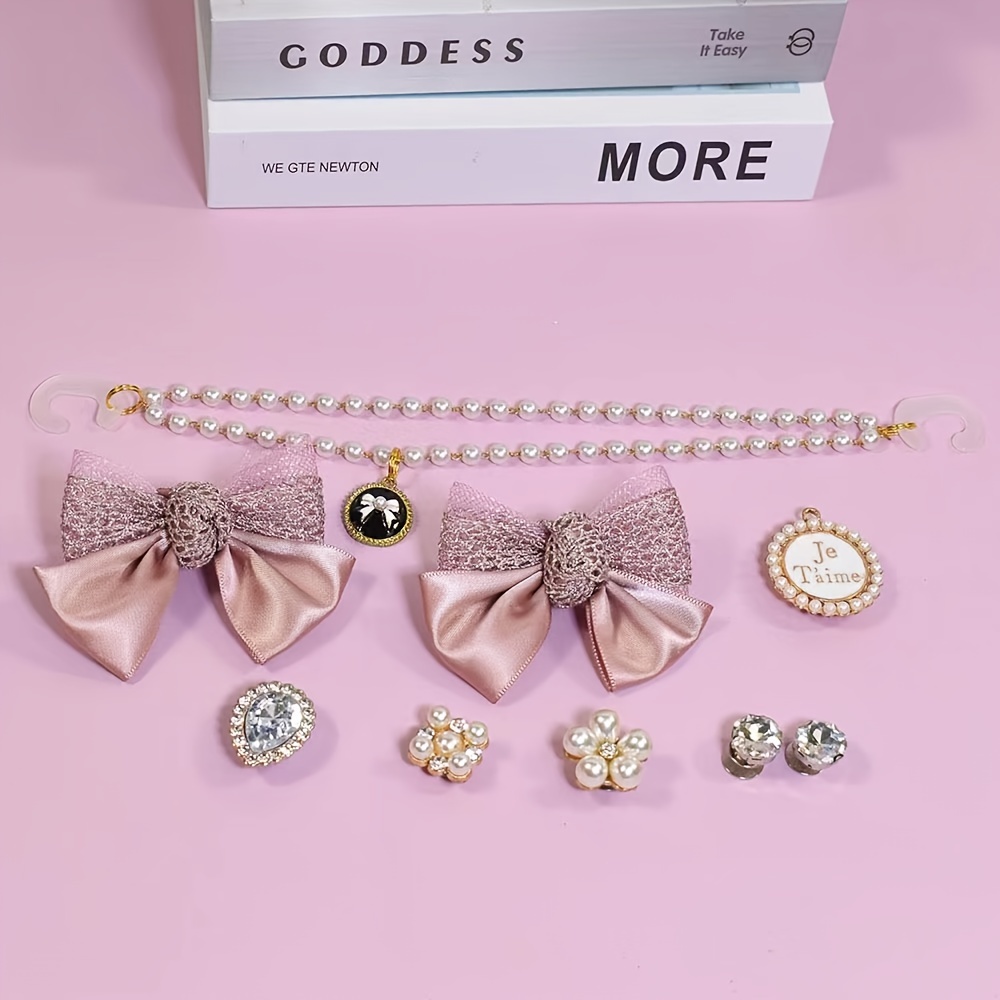 Crocs Pearl Bowknot Chains with Chanel Charms Set in 2023