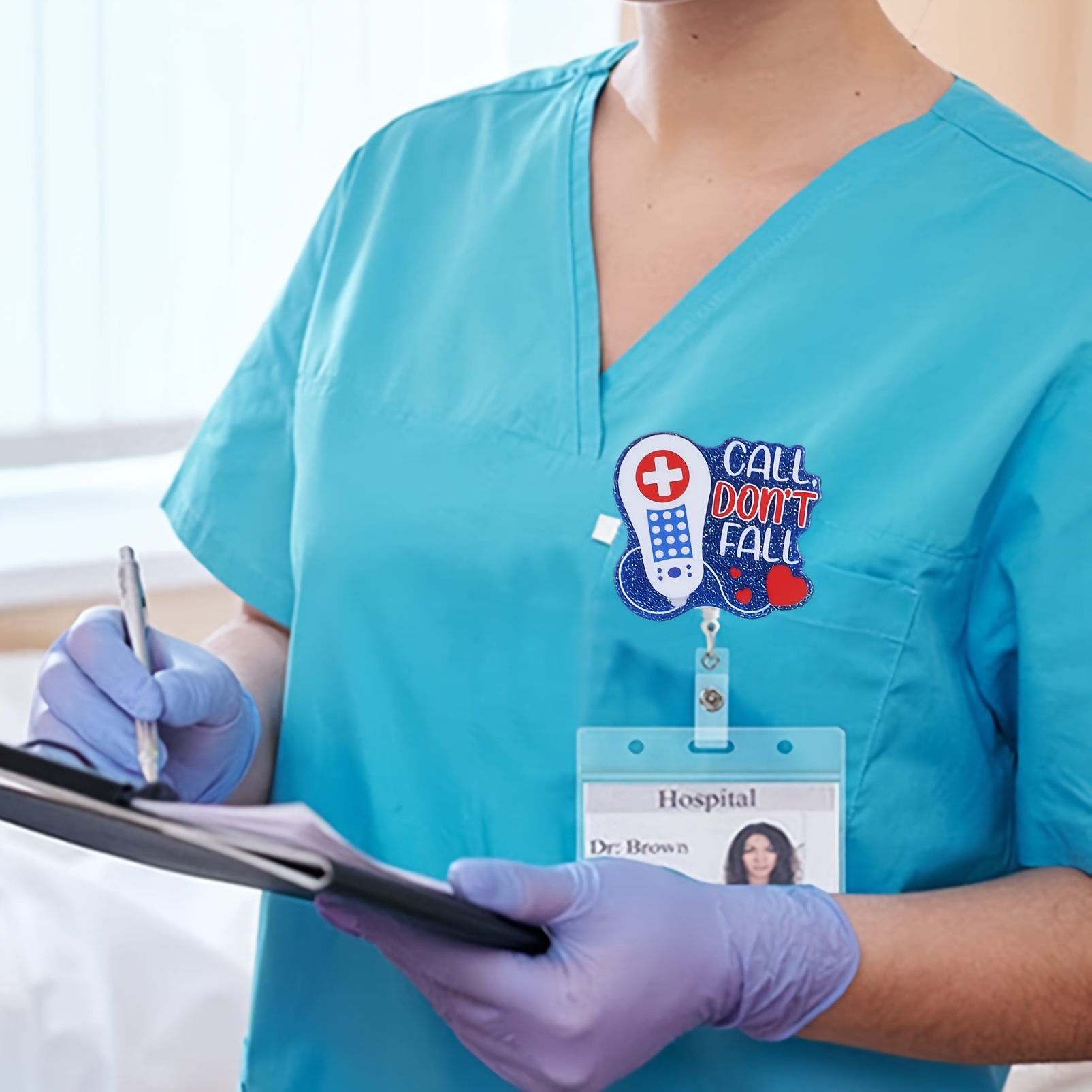 Badge Reel Bandaid Nurse Doctor Name Tag Holder with Clip