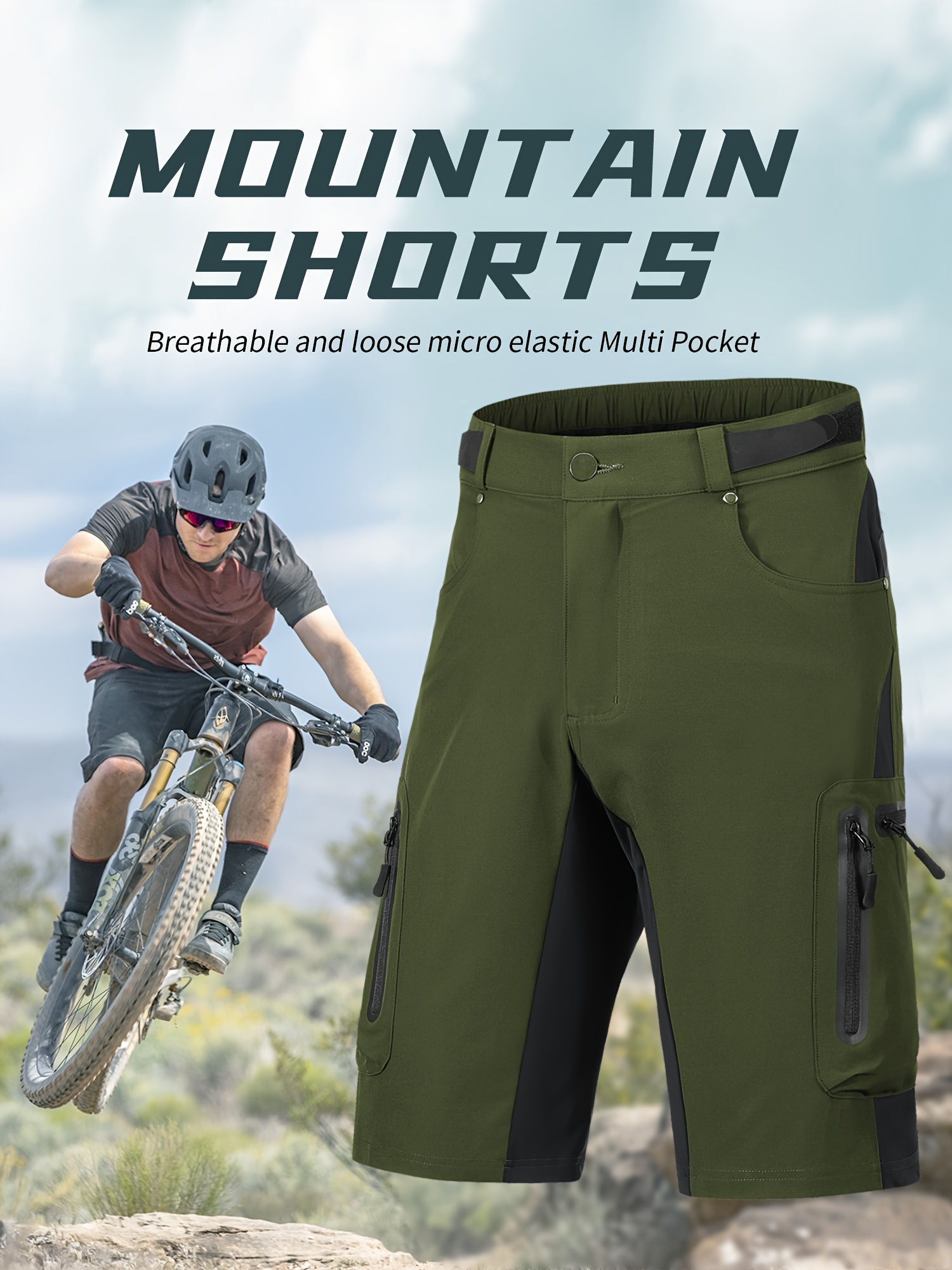 Pantalones de senderismo para hombre, talla grande, pantalones deportivos  para exteriores, ligeros, impermeables, para pesca, montaña, bolsillos con