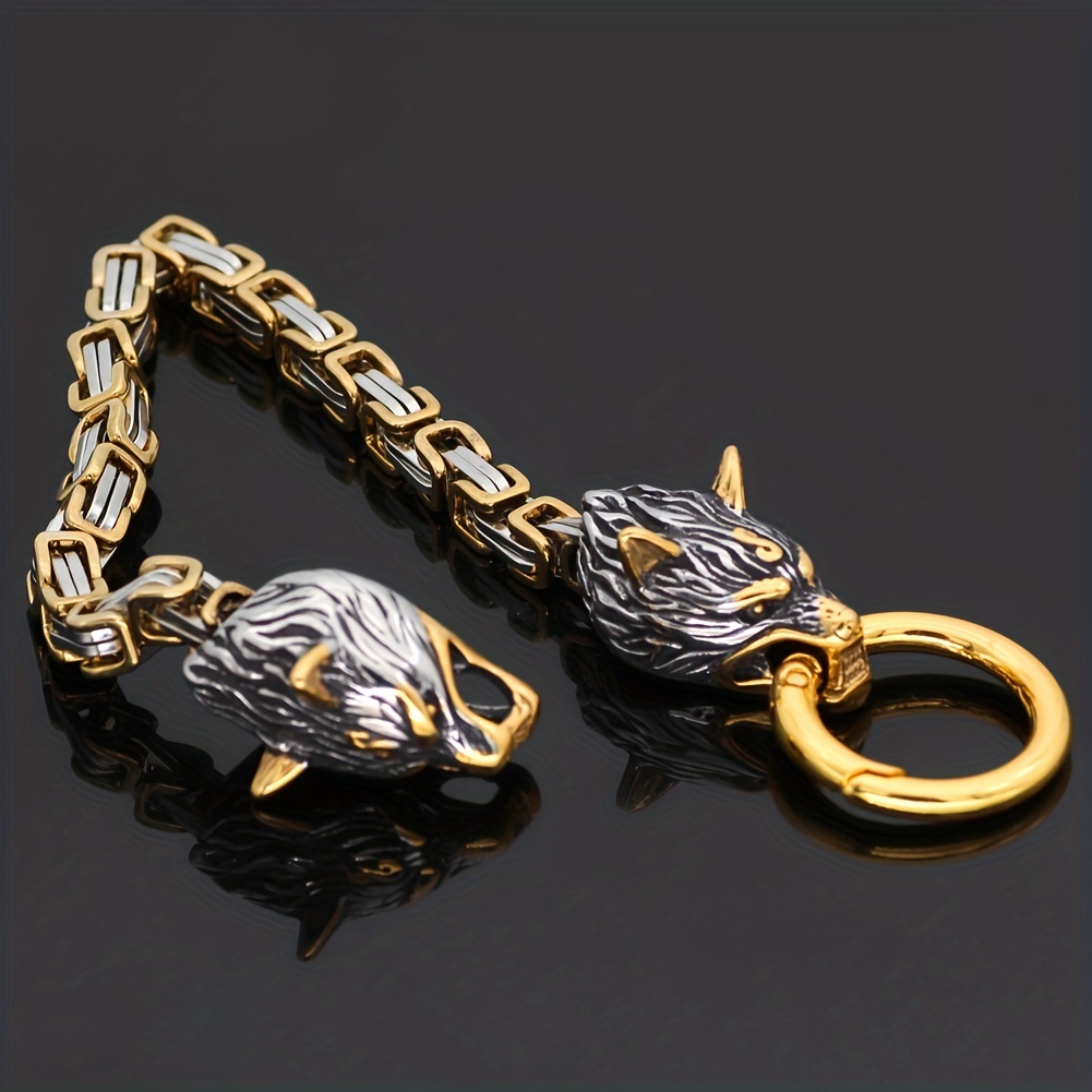 Retro Wolf Head Bracelet For Men Daily Decoration Gift