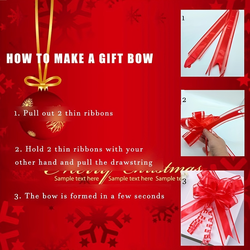 Paquete de 3 lazos negros para envolver regalos y cestas de 8 pulgadas,  lazo de regalo grande perfecto para regalos de Navidad, regalo de  cumpleaños
