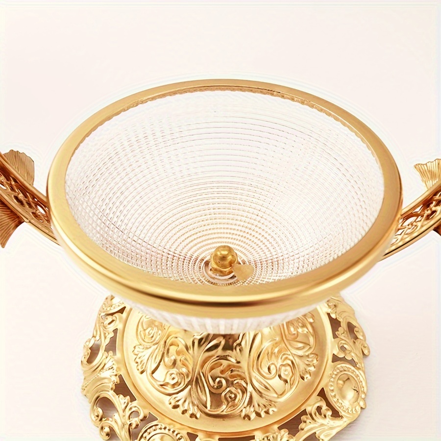 European retro light luxury brass tray creative snack fruit tray