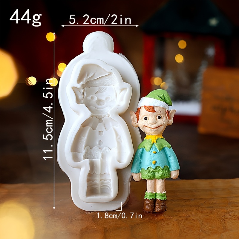 Silicone Mold 3d Santa Claus Elk Elf Boy Snowman - Temu