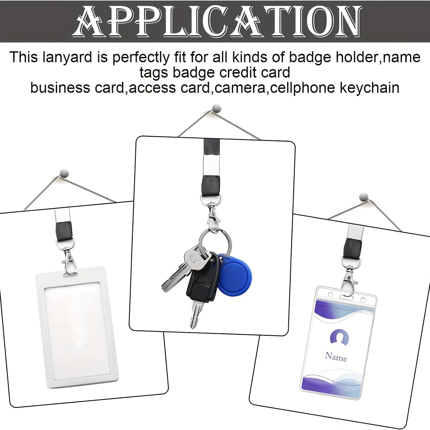 Lanyards for ID Badges Holder Retractable: Lanyards for Keys ID