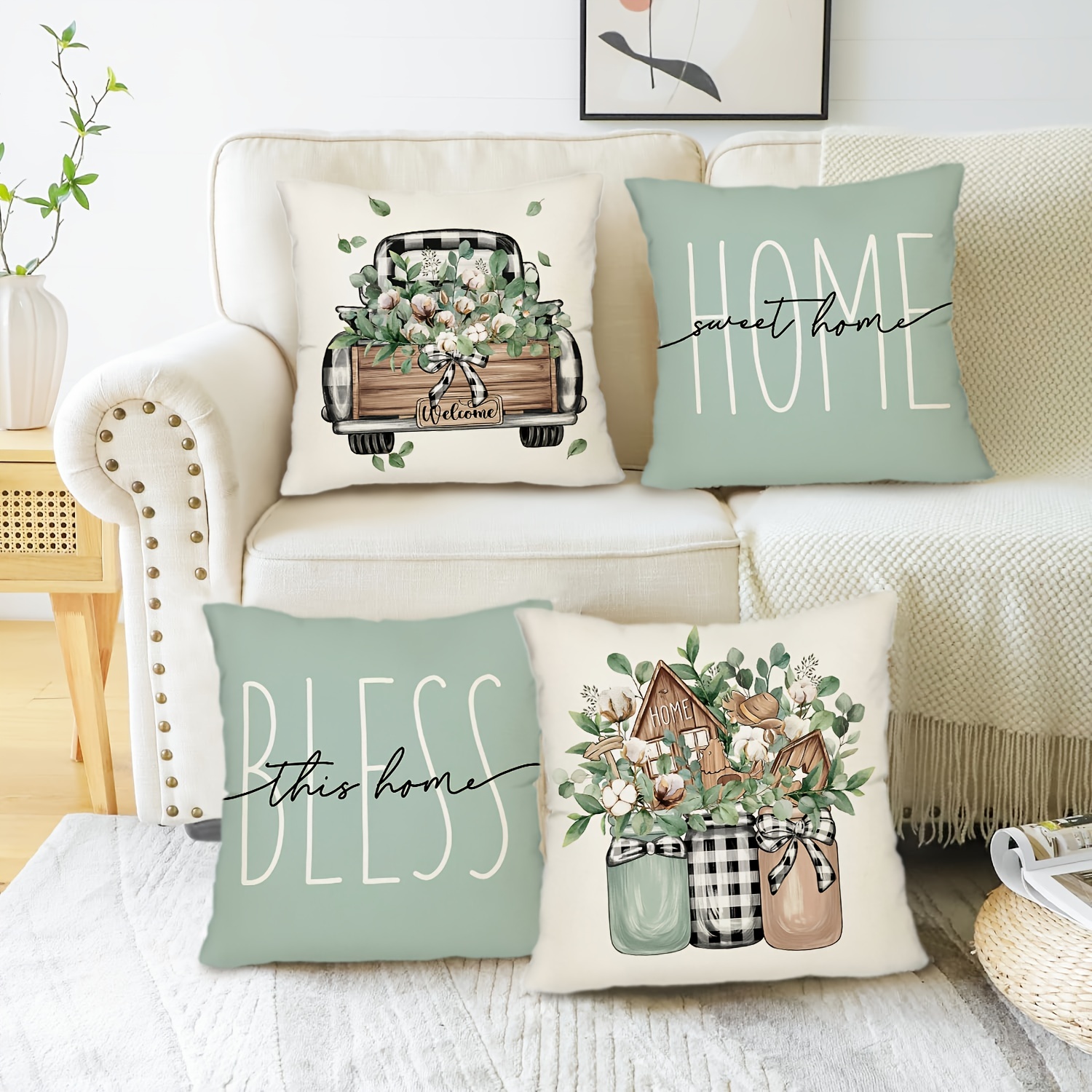 Farmhouse shops sofa pillows