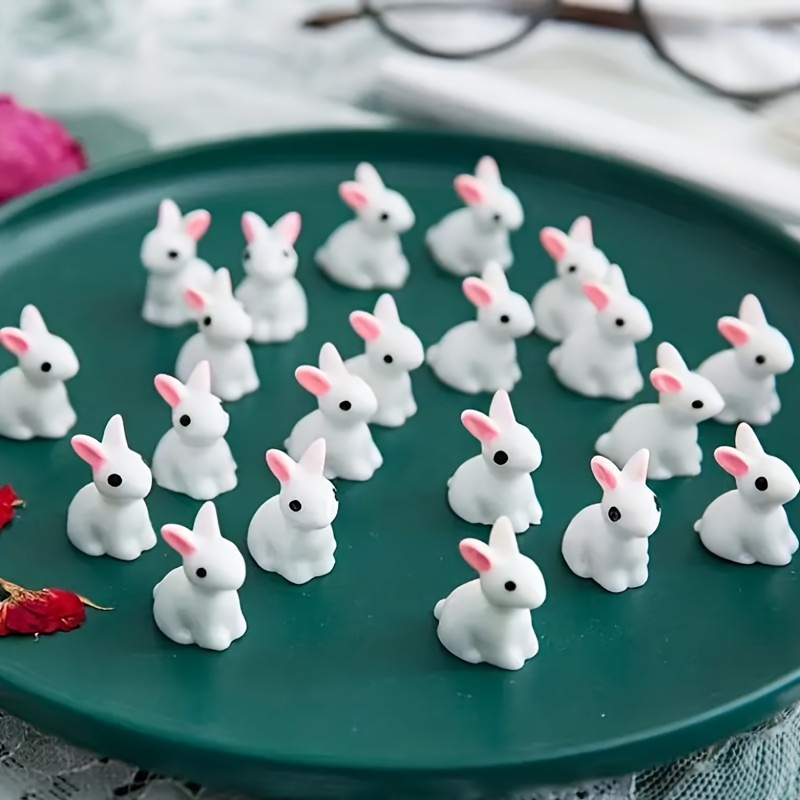 Value Pack 10/30pcs Simulation Small Rabbits, Ducks, Dogs, Swans, Cute  Small Animals Mixed Suitable For Micro-miniature Trendy Decoration  Ornaments Ho