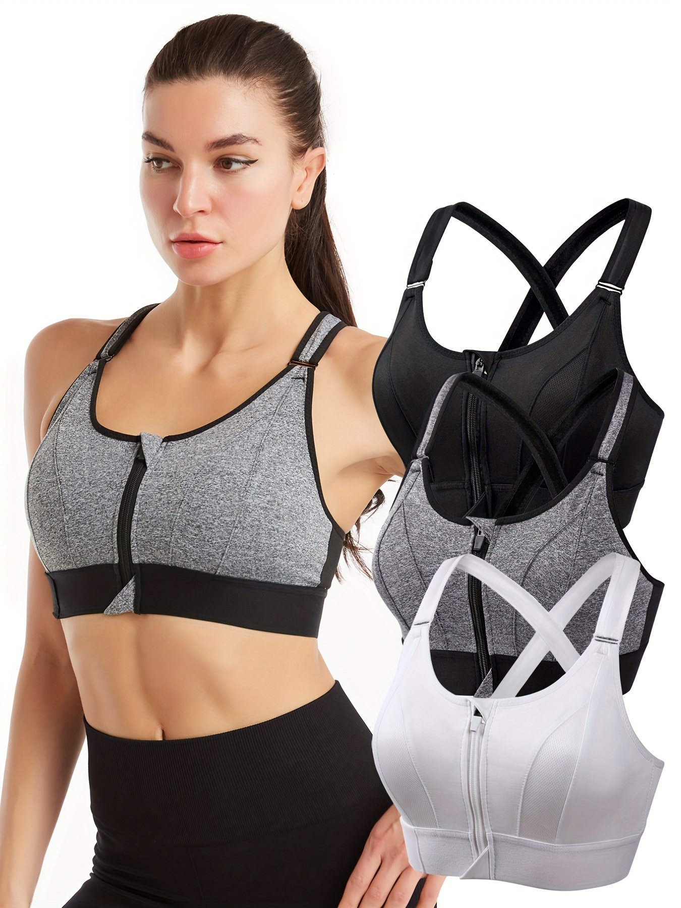 Criss Cross Back Sports Bra, Comfy & Breathable Running Workout Bra,  women's Lingerie & Underwear - Temu Canada