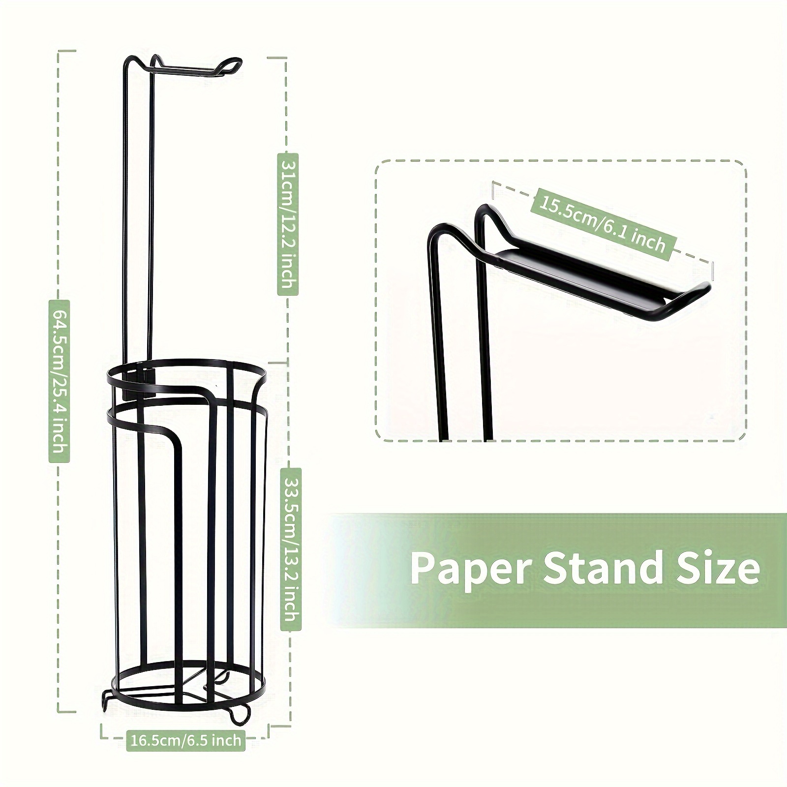 Toilet Paper Holder Stand, Tissue Paper Roll Storage Rack With Basket,  Bathroom Free Standing Toilet Paper Roll Holder, Tissue Storage Holder With  Shelf And Reserve, Bathroom Accessories - Temu