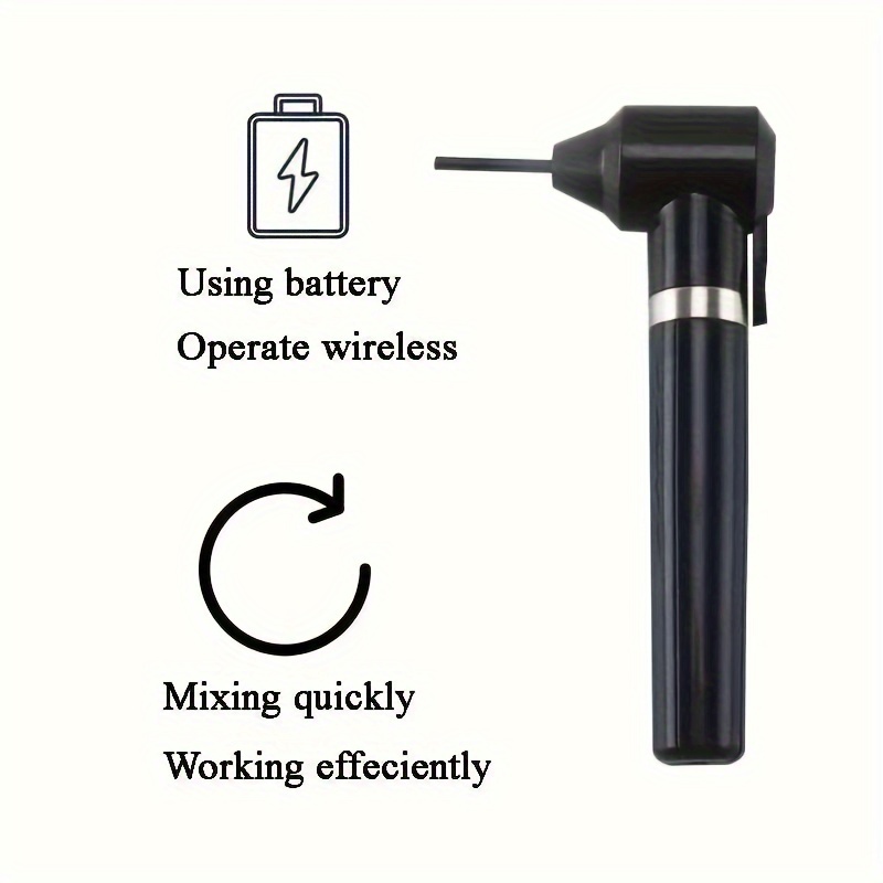 带 10 根搅拌棒的电动纹身墨水混合器，黑色专业纹身墨水振动器，纹身用品配件 详情 1