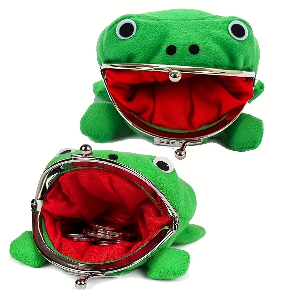 ADOP Big Mouth Frog Ugly Frog Plush Coin Purse Mini Storage Bag Ugly Frog  Big Mouth Frog Doll Bags Backpack Accessories Plush Zero Wallet Children  Girls