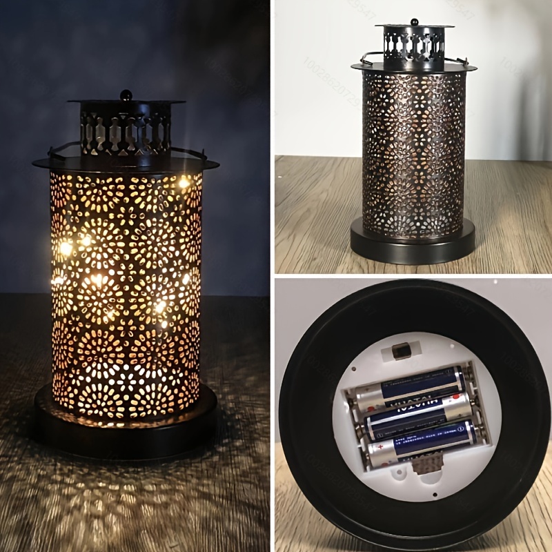 1pc Lanterne Marocaine Creuse Rétro Créative, Lampe À Vent