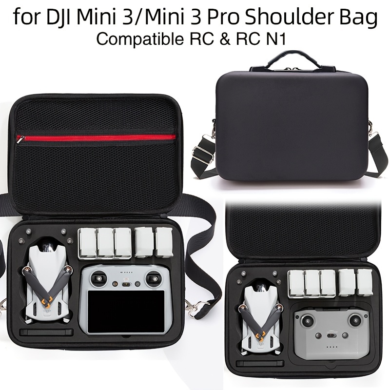 

For Dji Mini 3 Pro Storage Bag Dji Rc Remote Controller Portable Carrying Box Black Case Handbag Smart Controller Accessories Bag weight 611g, 31-21-11cm/12.2-8.27-4.33in
