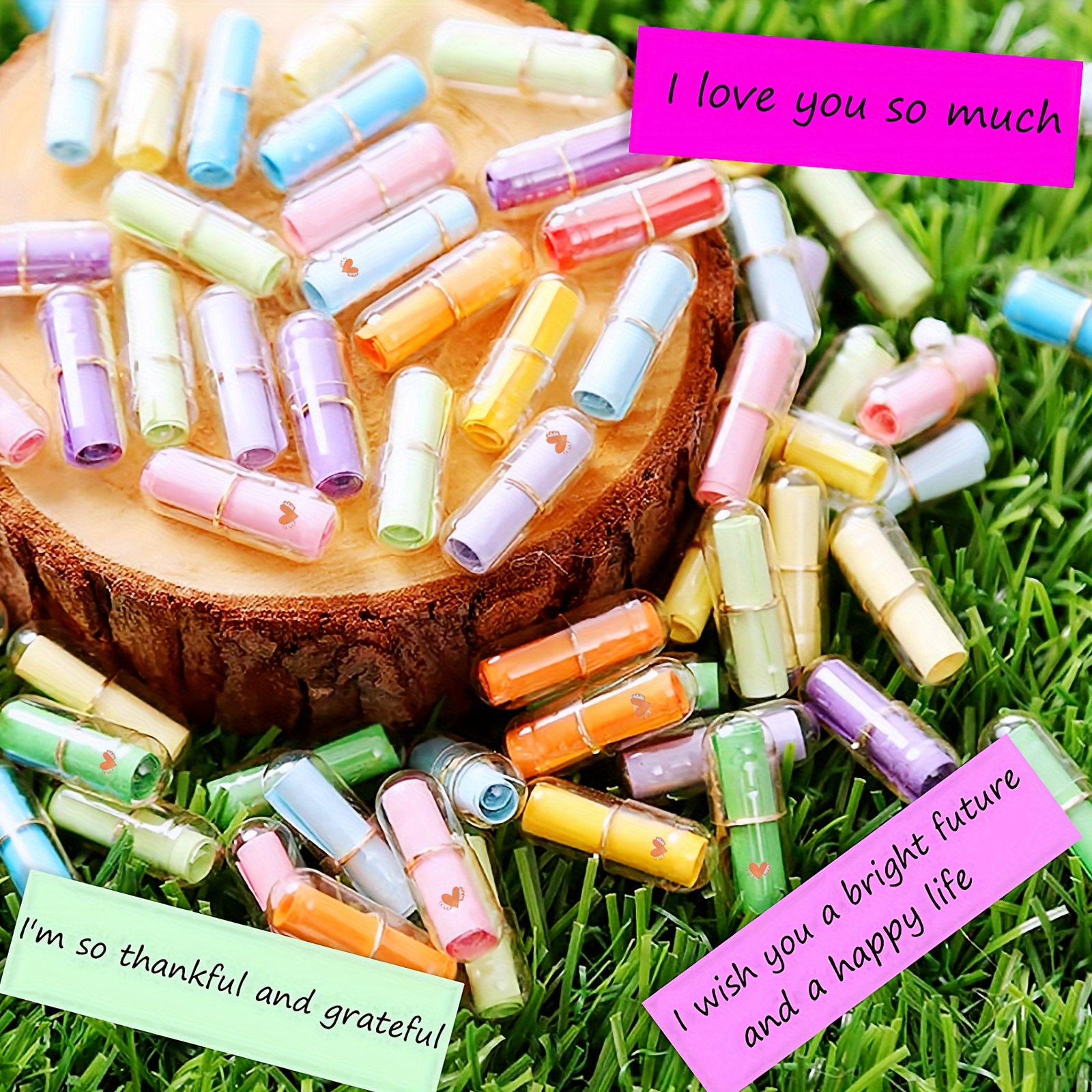 Capsule Message Paper Letter In A Bottle Love Cute Things - Temu