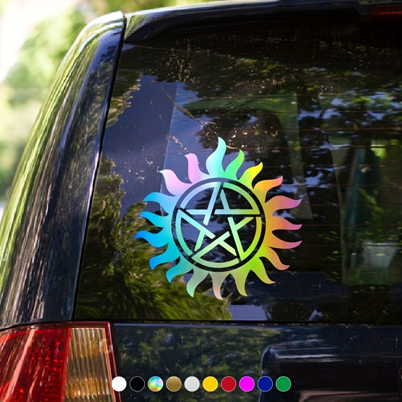 Pentacle Creative Car Sticker Supernatural Reflective Vinyl - Temu
