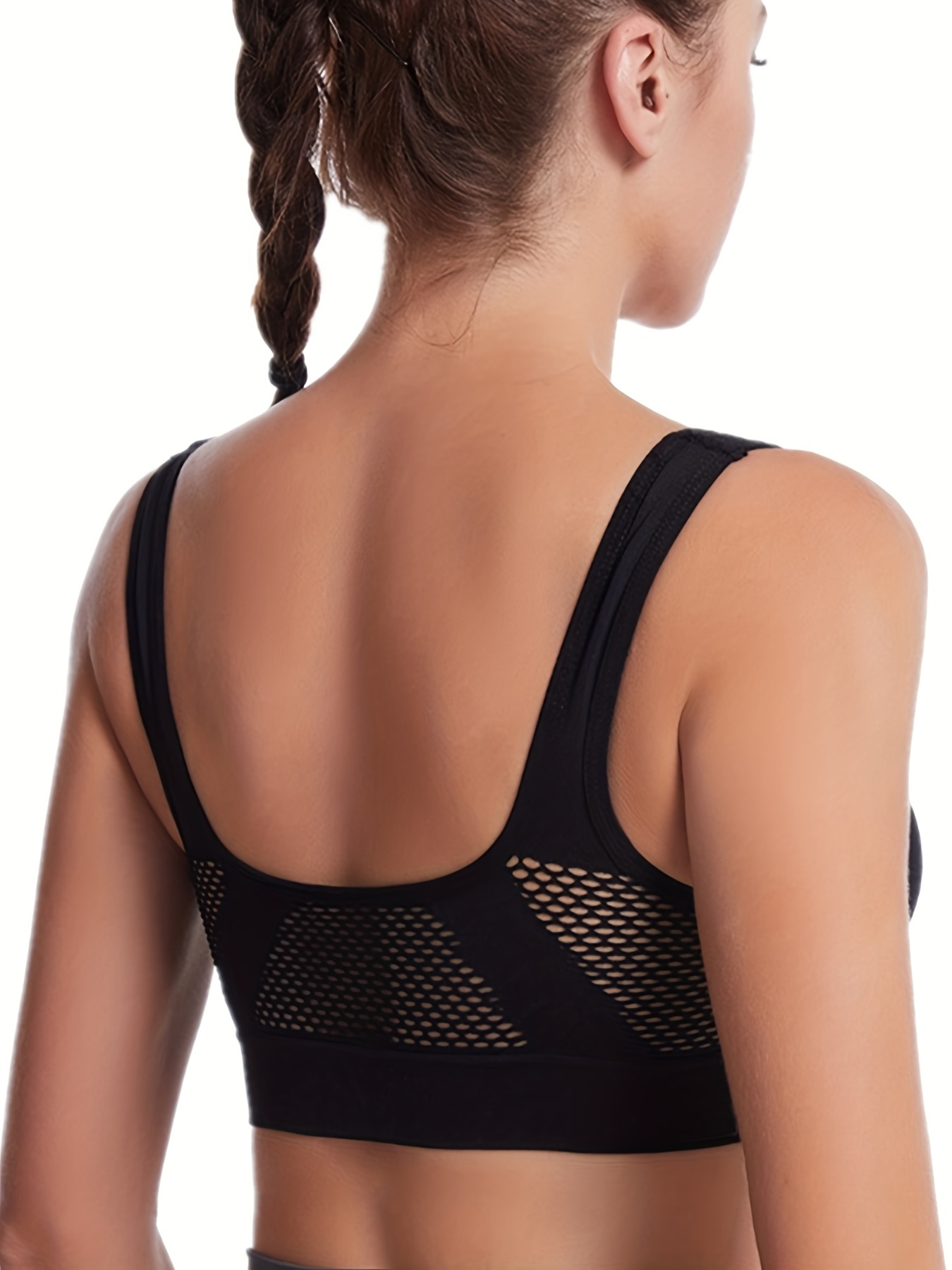 Simple Solid Sports Bras Comfy Breathable Cut Running - Temu
