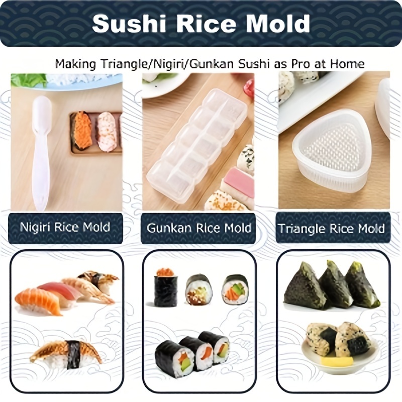 ISSEVE Sushi Making Kit/Sushi Bazooka Maker with Bamboo Mats and  Chopsticks, Paddle, Spreader, Sushi Knife, DIY Sushi Roller Machine in 2023