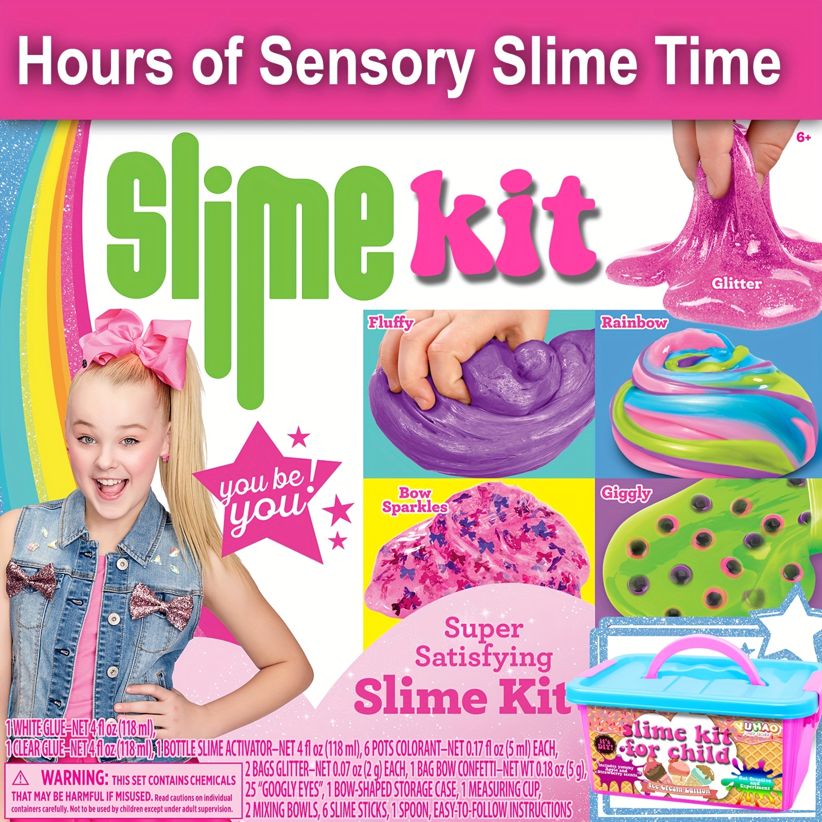 Slime Kit,slime Kits For Girls Boys,clay Glitter Powder Diy Toys