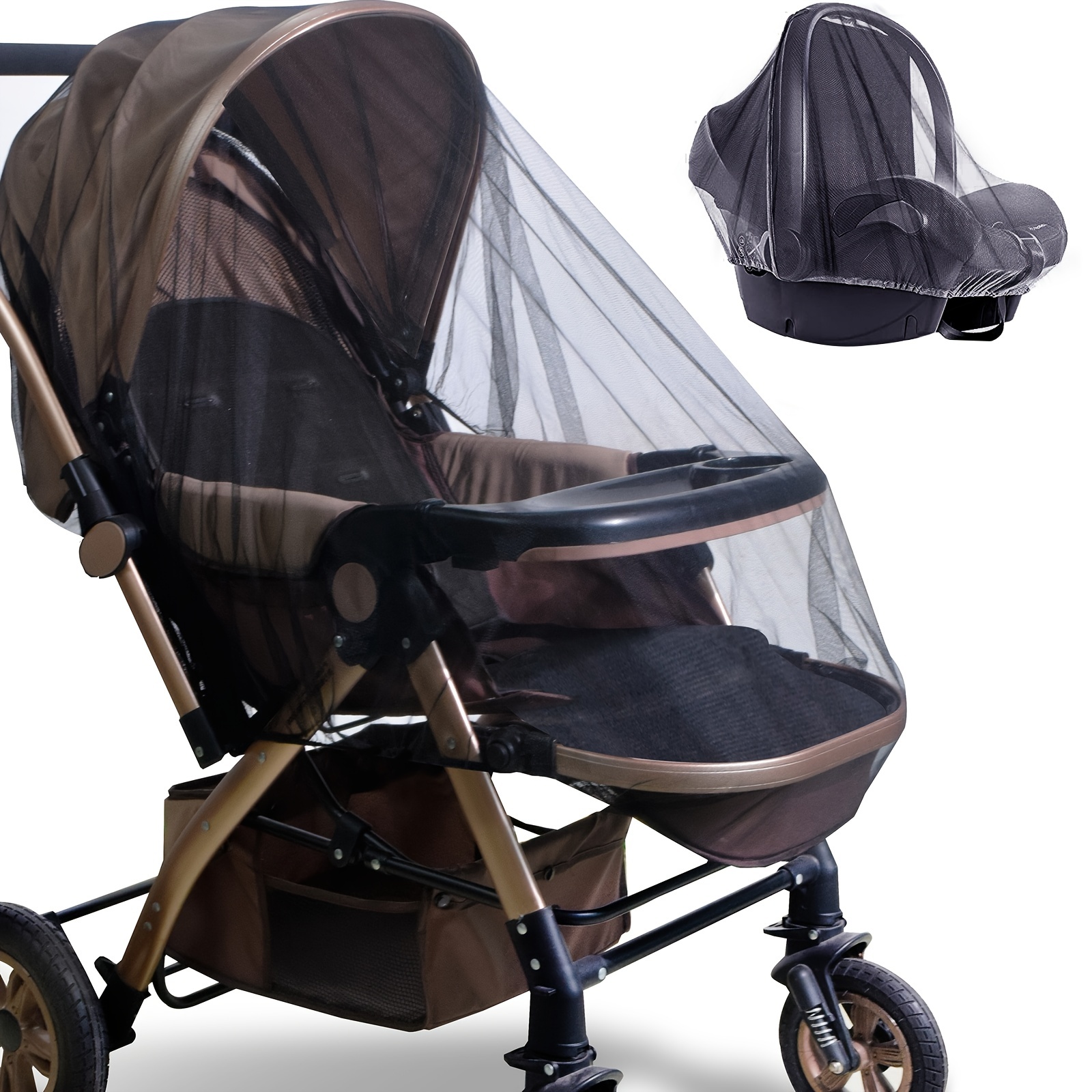 Durable Black Mosquito Net For Stroller