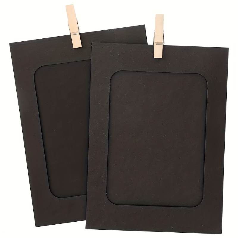 Black Paper Photo Frame Paper Picture Frames Diy Cardboard - Temu