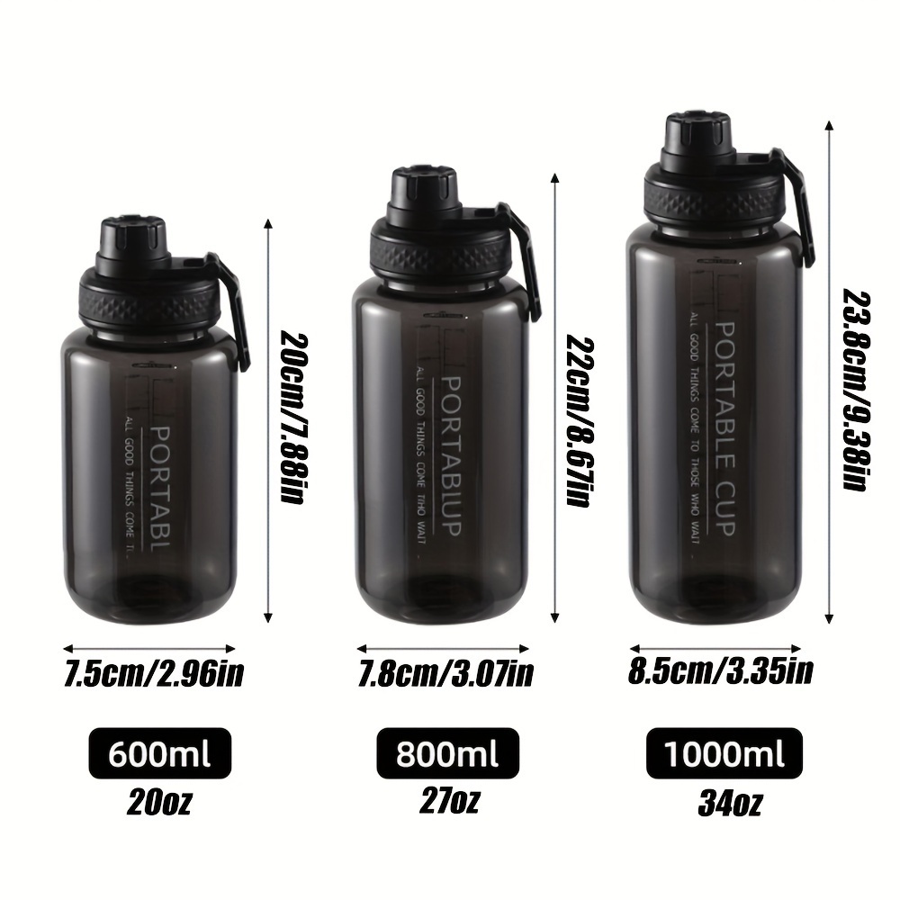 1000ml Plastic Portable Travel Sports Water Bottle