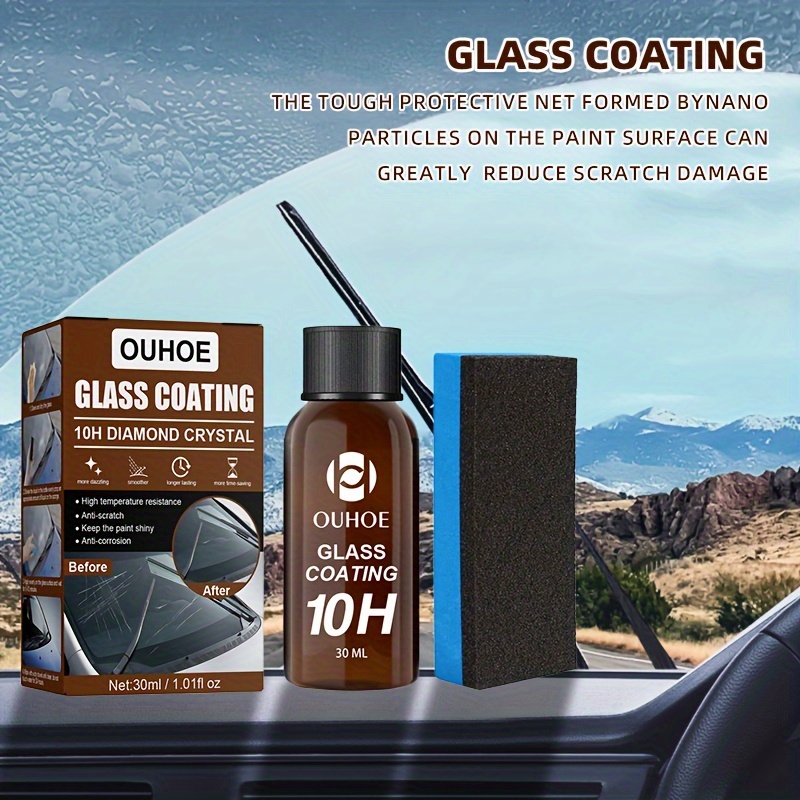 Ouhoe Diamond Ceramic Glass Coating Care Wax Crystal Car Care + Sponge Wipe
