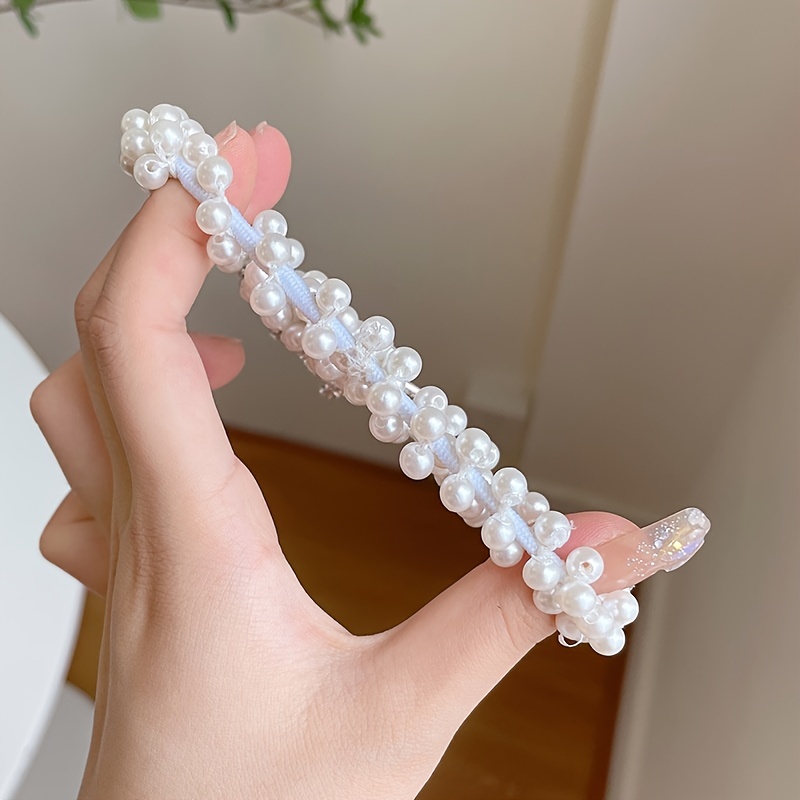 Buy Wholesale China Pearl Hair Ties Elastic Scrunchies Hold Crystal Beads  Bulk Hair Ropes Stretchy Handmade Boho Hair Accessories For Girls & Hair  Accessory at USD 0.3