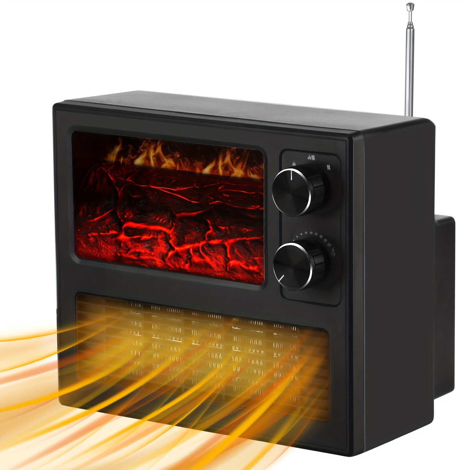 3d Simulated Charcoal Fire High Power Retro Tv - Temu