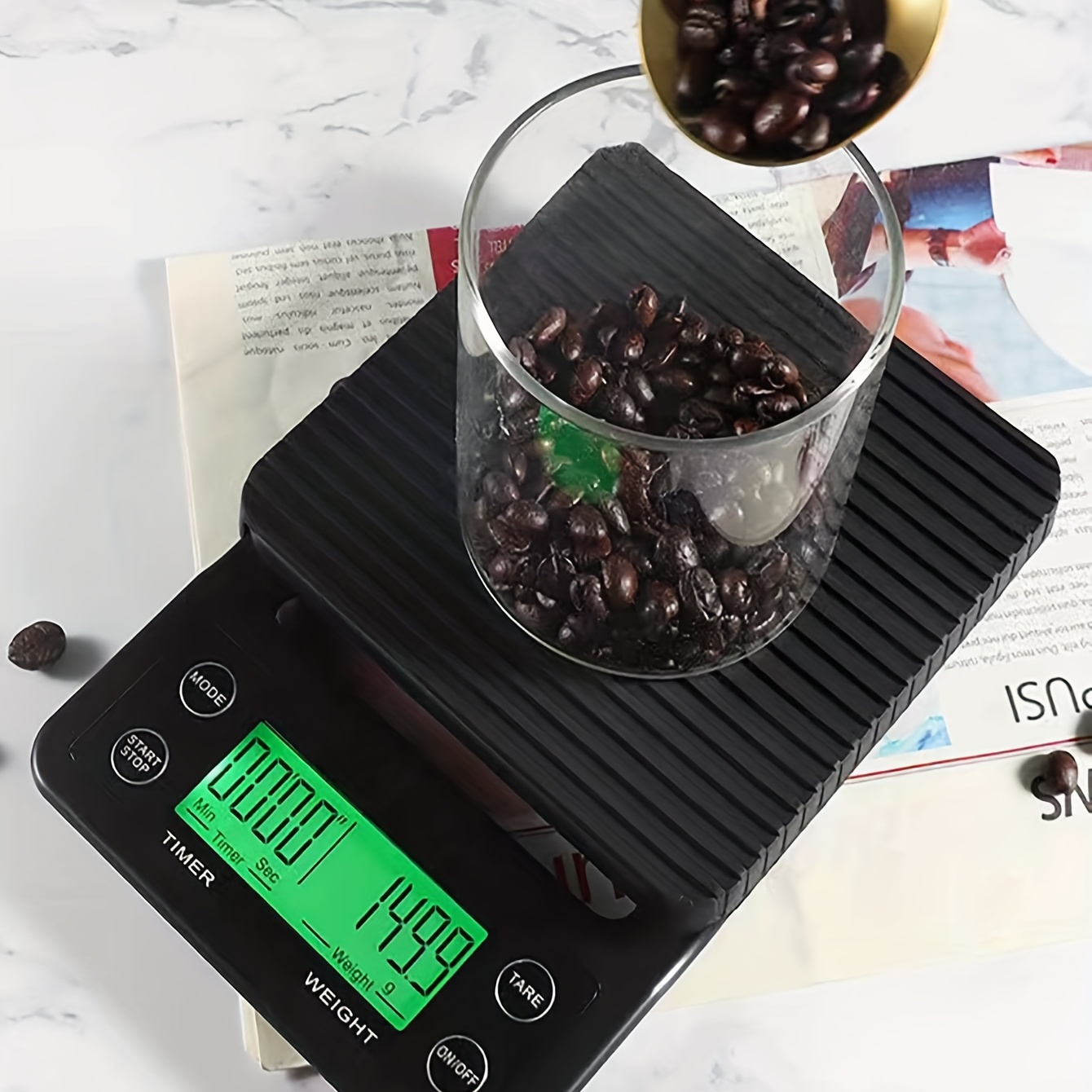 Scale Electronic Scale With Timer Usb Rechargeable Coffee - Temu