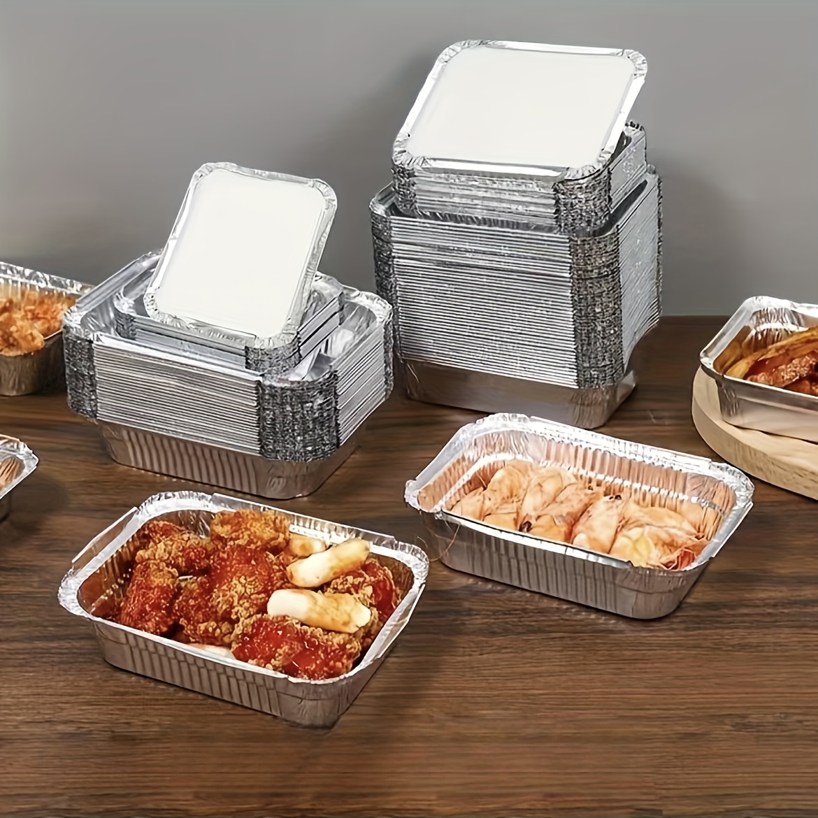 Boîte en papier d'aluminium jetable de 200ml, récipient en aluminium de  qualité alimentaire, adapté aux fours, micro-ondes, fournitures de cuisine,  1 pièce - AliExpress