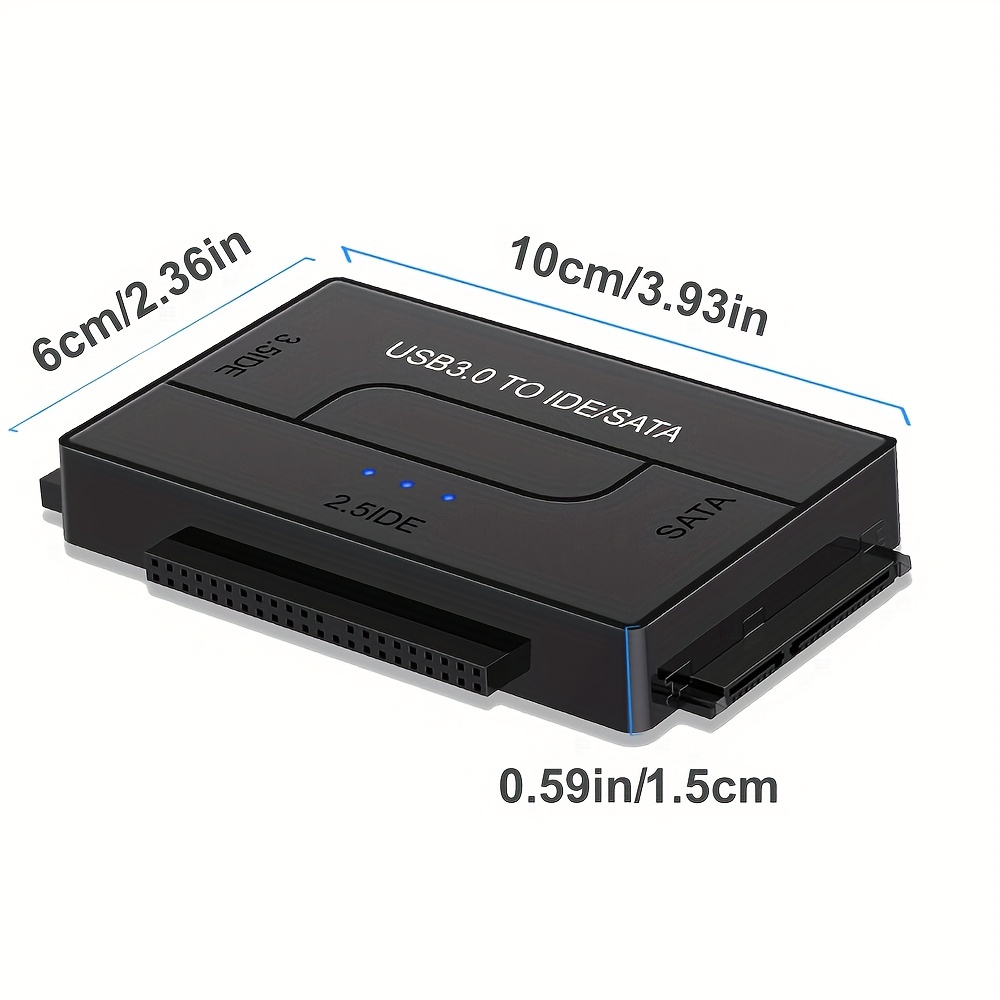 EYOOLD USB 3.0 to SATA and IDE Adapter, External Hard Drive Ultra Recovery  Converter for Universal 2.5 3.5 IDE and SATA HDD SSD, 5.25-inch DVD/CD-ROM