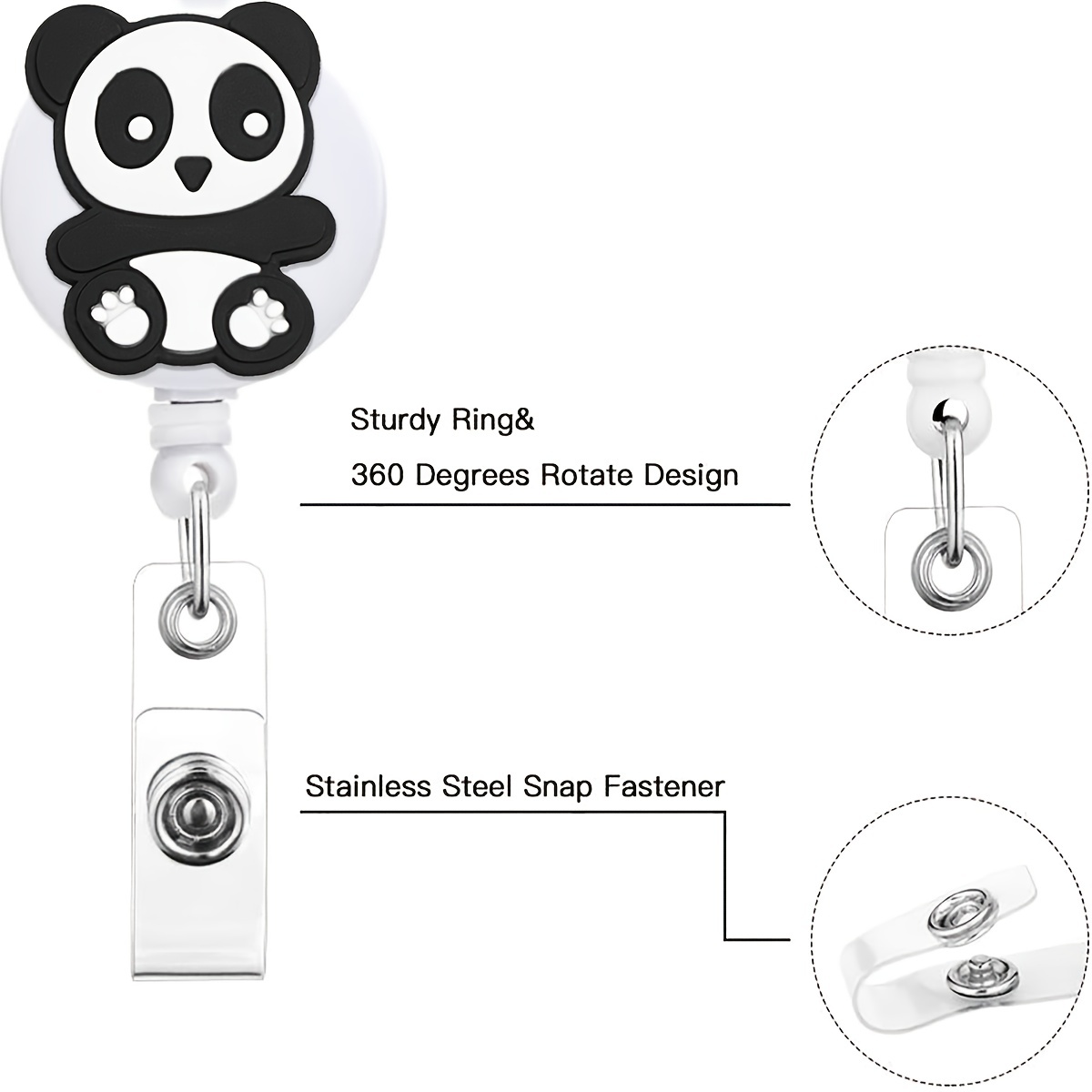 Cute Panda Badge Reel - Perfect Nurse Gift