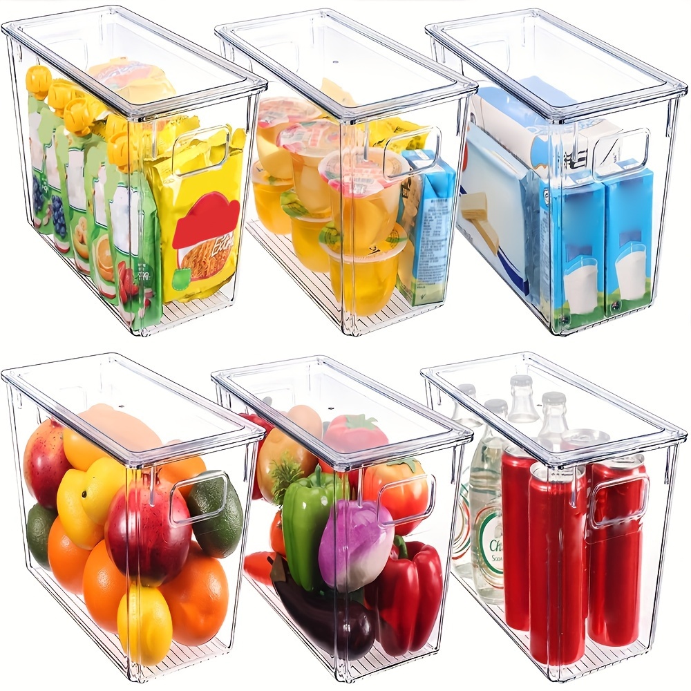 Caja Almacenamiento Alimentos Frutas Cocina 1 Pieza, Organizador Plástico Transparente  Nevera, Estante Deslizante Debajo, Mejores Ofertas Diarias Hoy